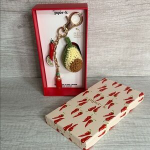 Piper K Avocado and Chili Keychain Set - Green and Red - Gift 🎁 Ready!